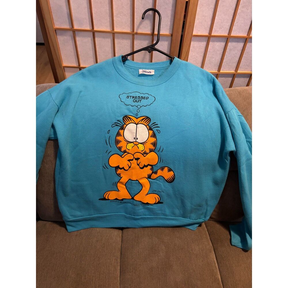 Vintage 1990's Garfield "Stress" Sweatshirt in Medium